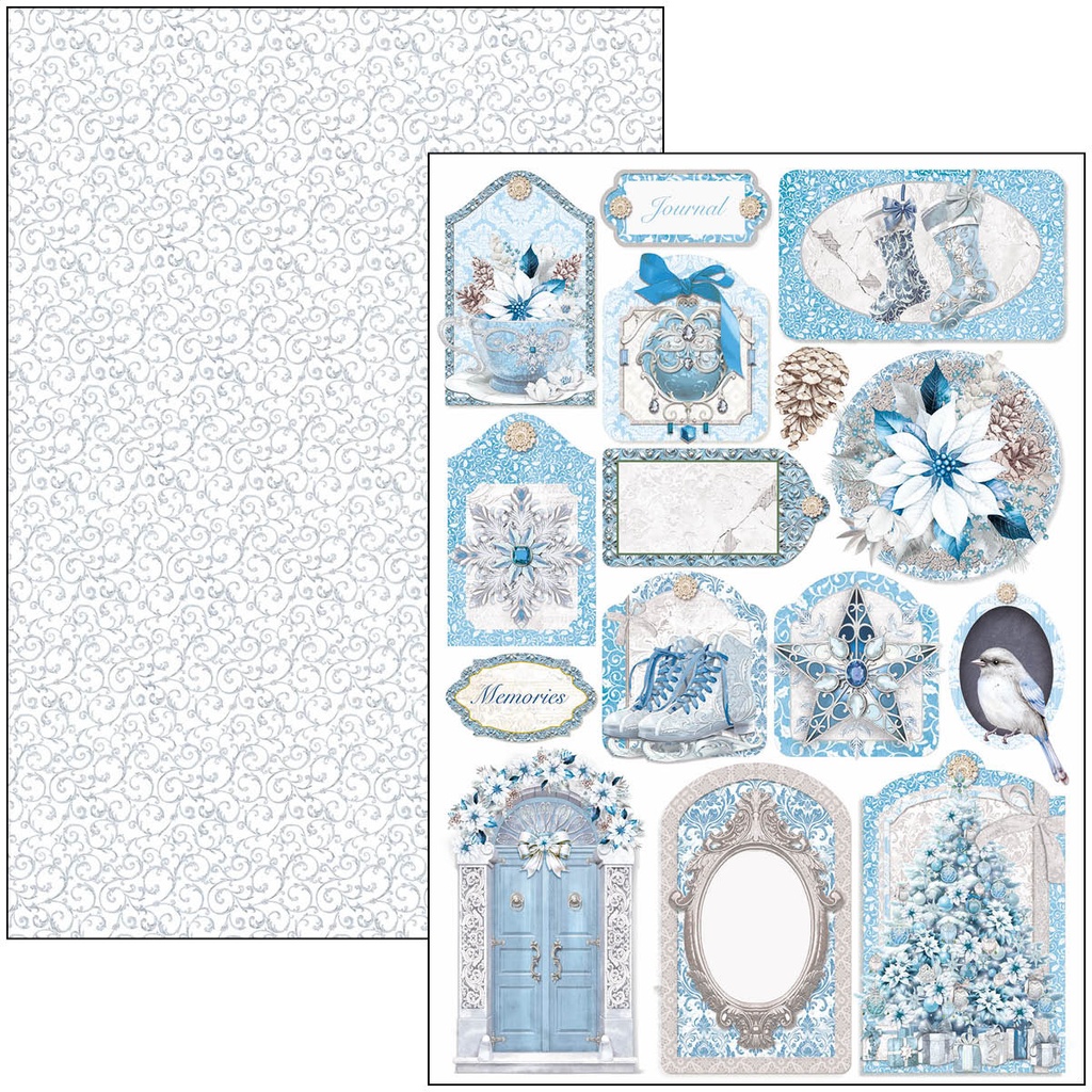 Elegance of Blue  Creative Pad A4 9/Pkg