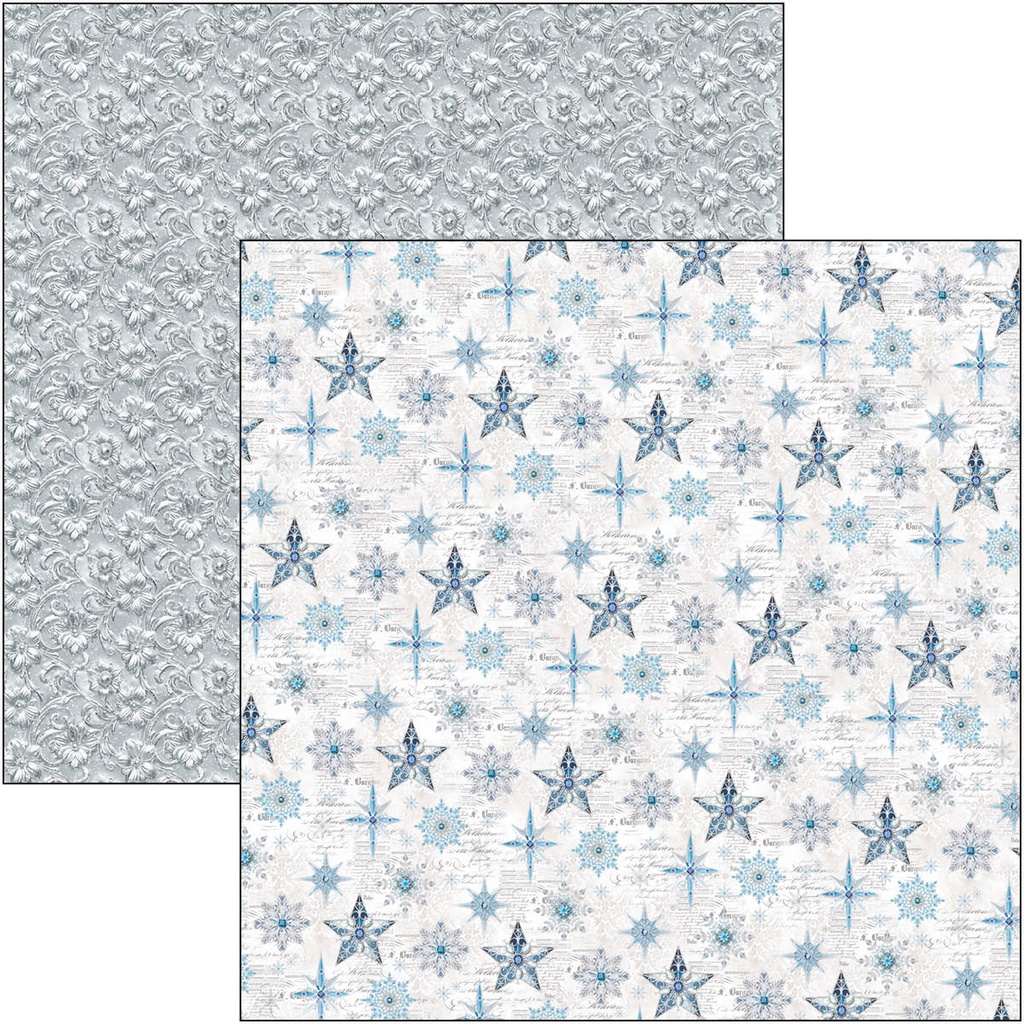 Elegance of Blue  Patterns Pad 12"x12" 8/Pkg