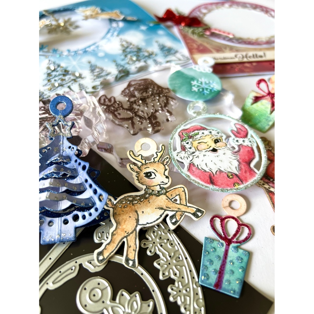 Angela Poole Link & Spin Christmastime Charms Die Set