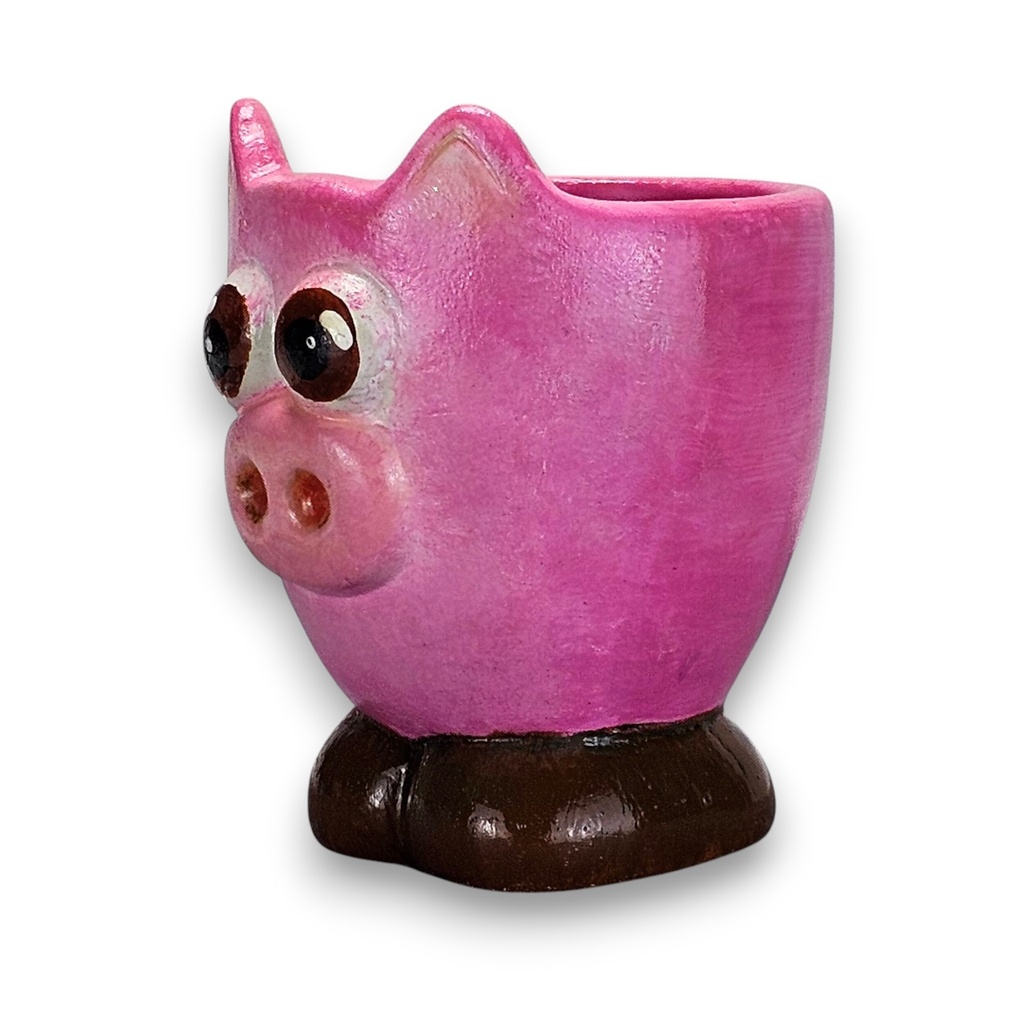 Farmyard Egg Cup Pig (Carton of 12)