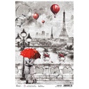 Ciao Bella Paris Je t'aime A4 Rice Papers - 5 Designs, 5 Sheets - Set 2