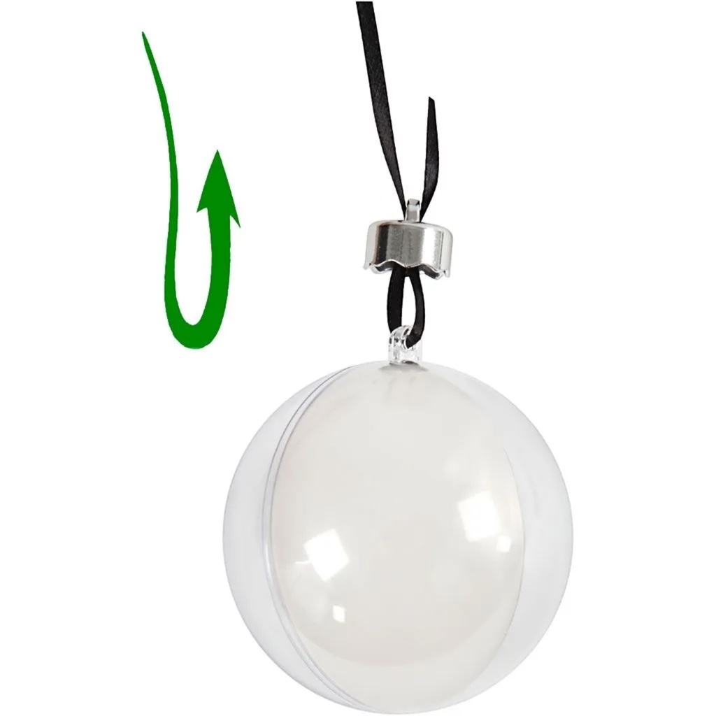 2 part Plastic Bauble - 13.6cm