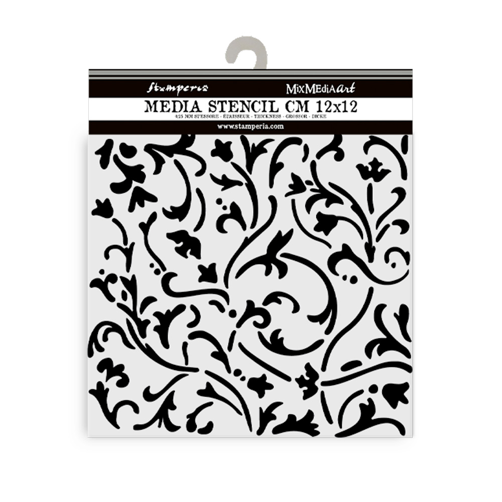 Thick stencil cm 12X12 - Masquerade ornaments 