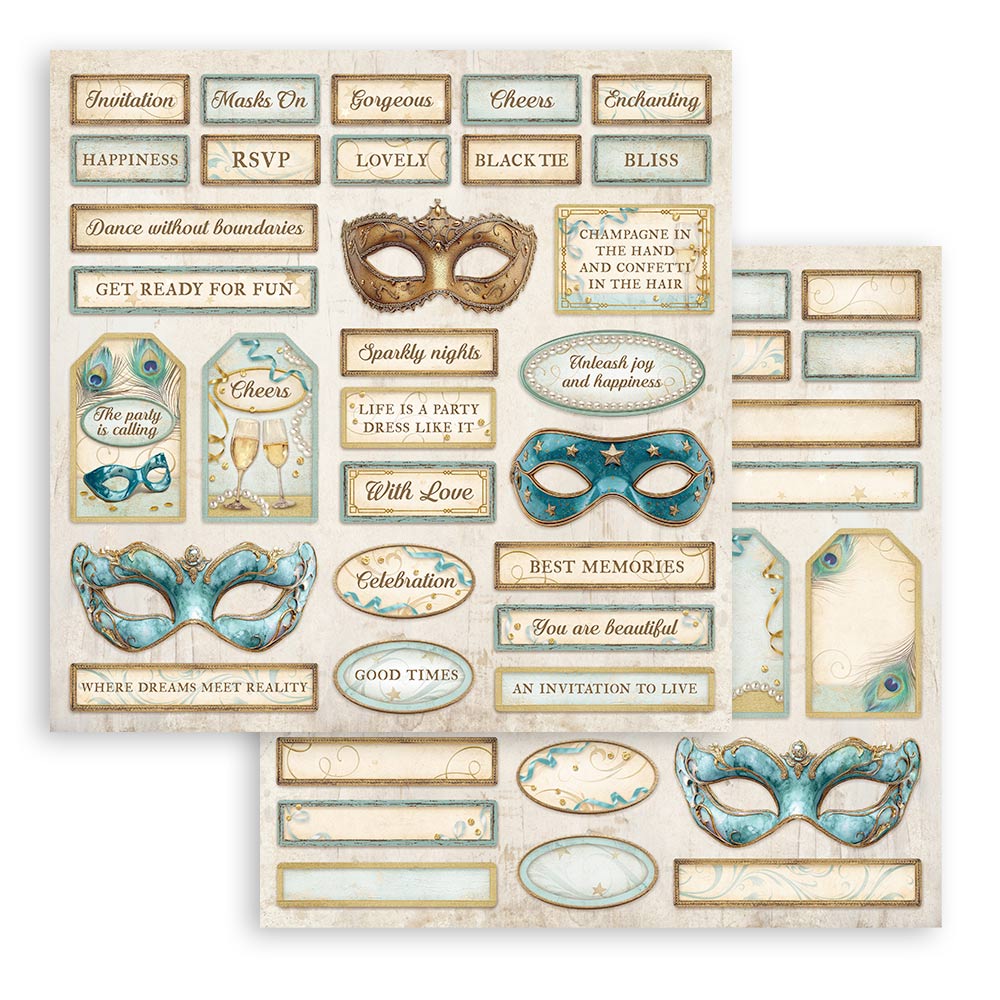 Scrapbooking Pad 10 sheets cm 30,5x30,5 (12"x12") - Masquerade 