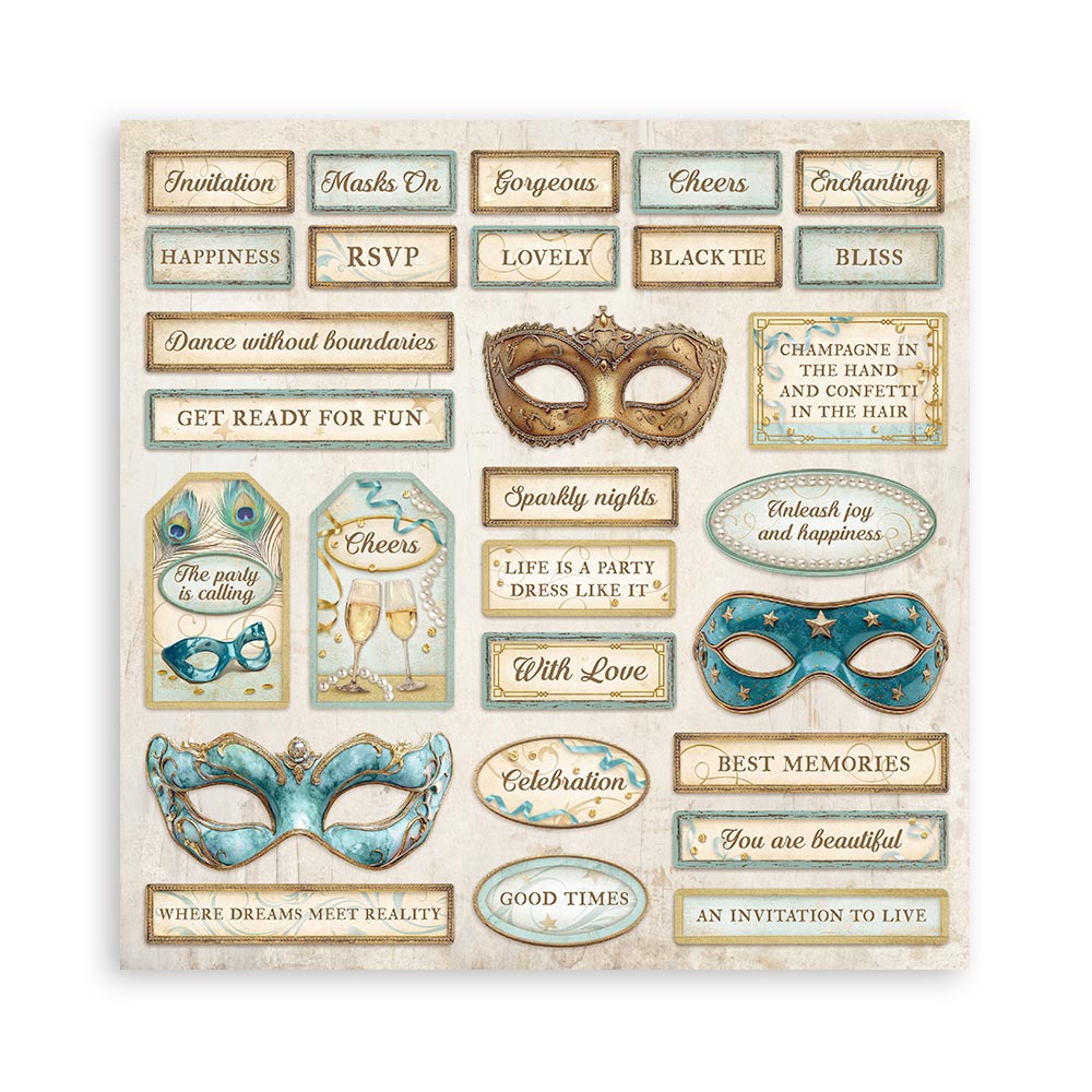 Scrapbooking Pad 10 sheets cm 30,5x30,5 (12"x12") - Masquerade 