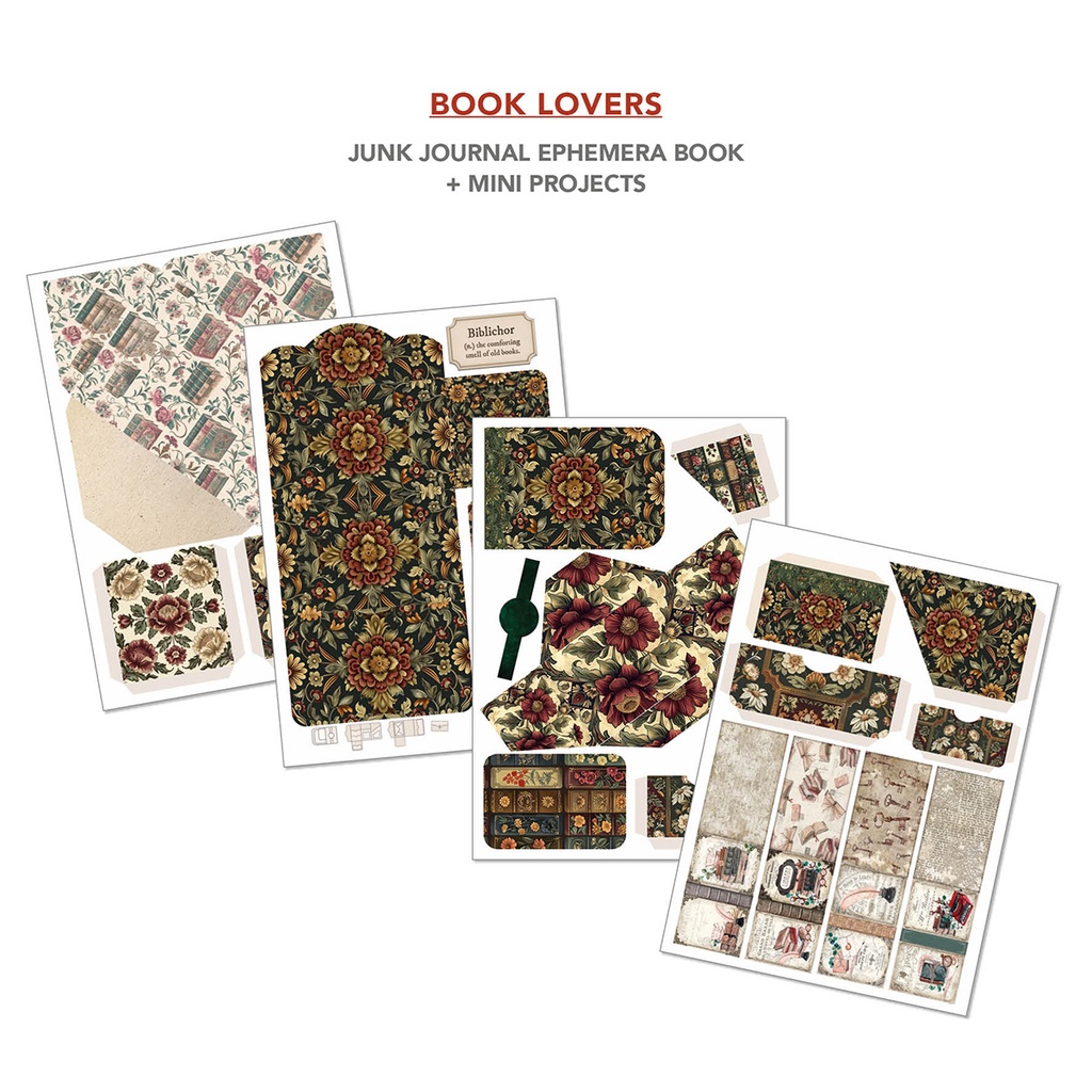 Book Lovers  A4 Ephemera Book 32/Pkg