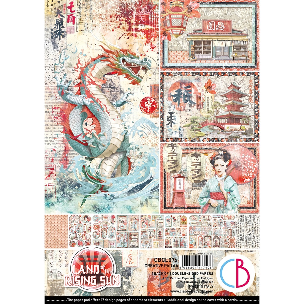 Land of the Rising Sun Creative Pad A4 9/Pkg