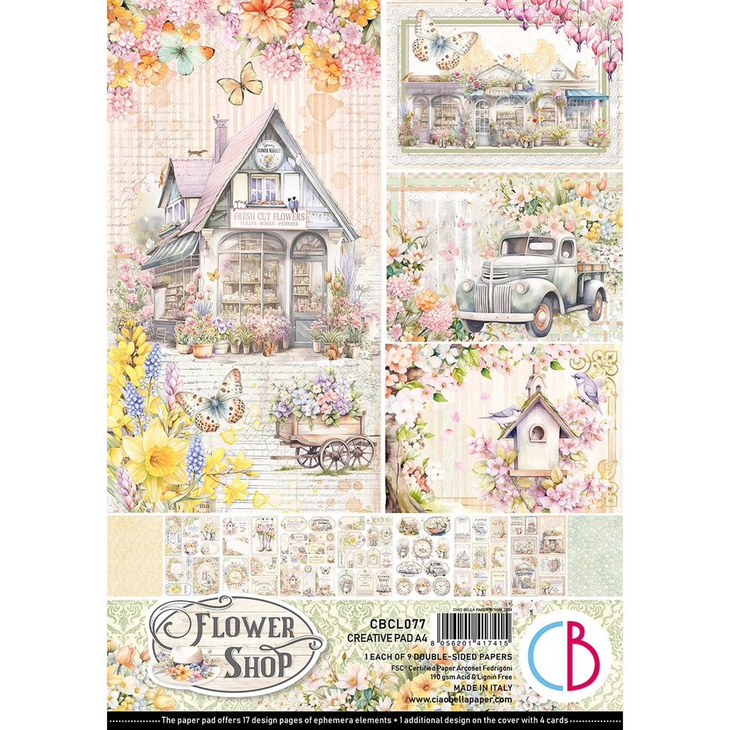 Flower Shop Creative Pad A4 9/Pkg