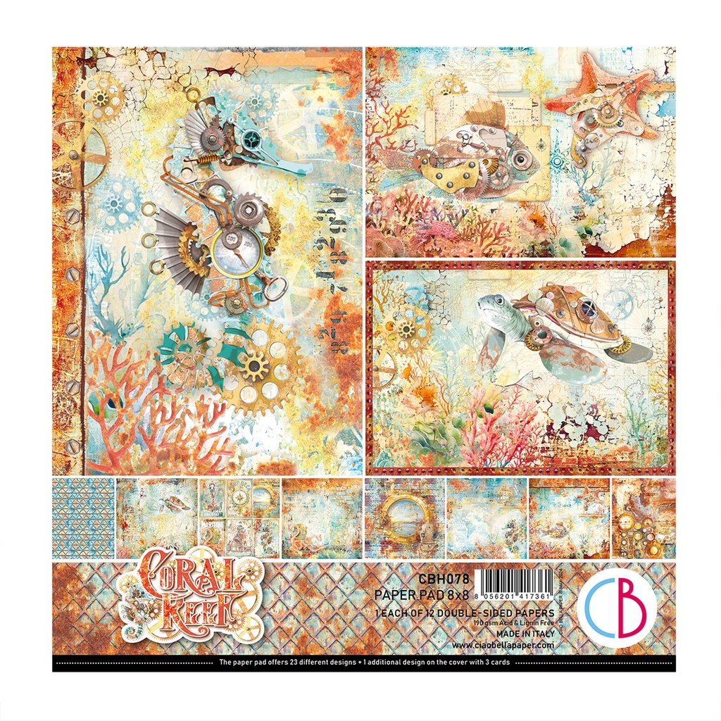 Coral Reef  Pad 8"x8" 12/Pkg