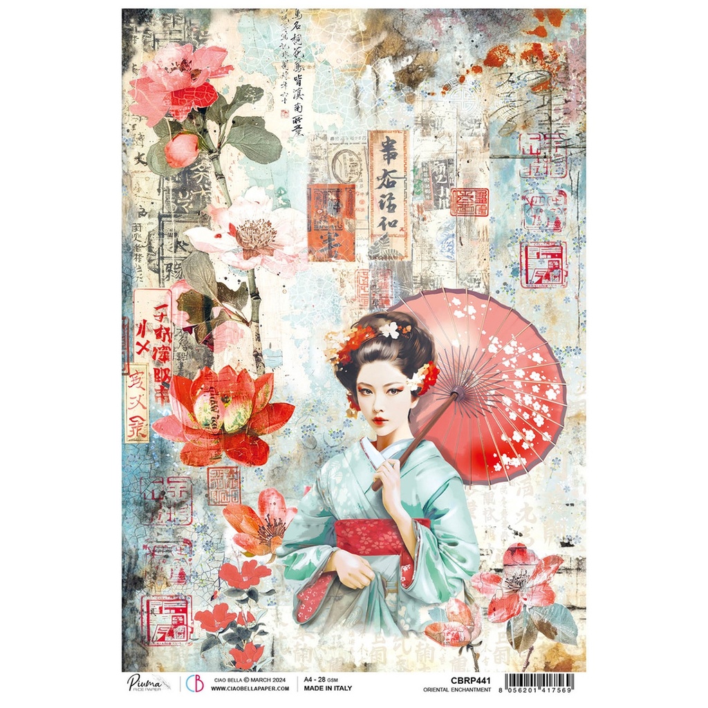 Ciao Bella Rice Paper A4 Oriental Enchantment (5 sheets)