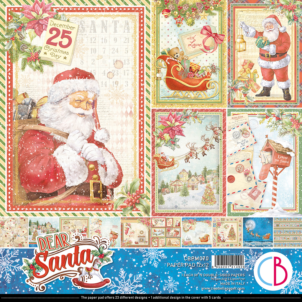 Dear Santa Paper Pad 12"x12" 12/Pkg 