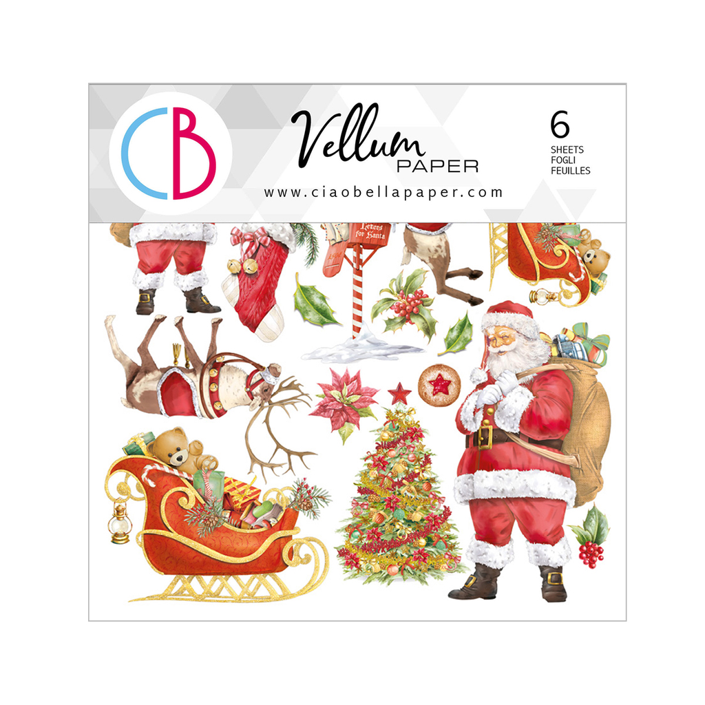 Vellum Dear Santa Fussy Cut 6"x6" 6/Pkg 