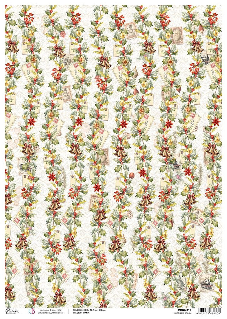 Rice Paper A3 Butcher’s broom (3 sheets)