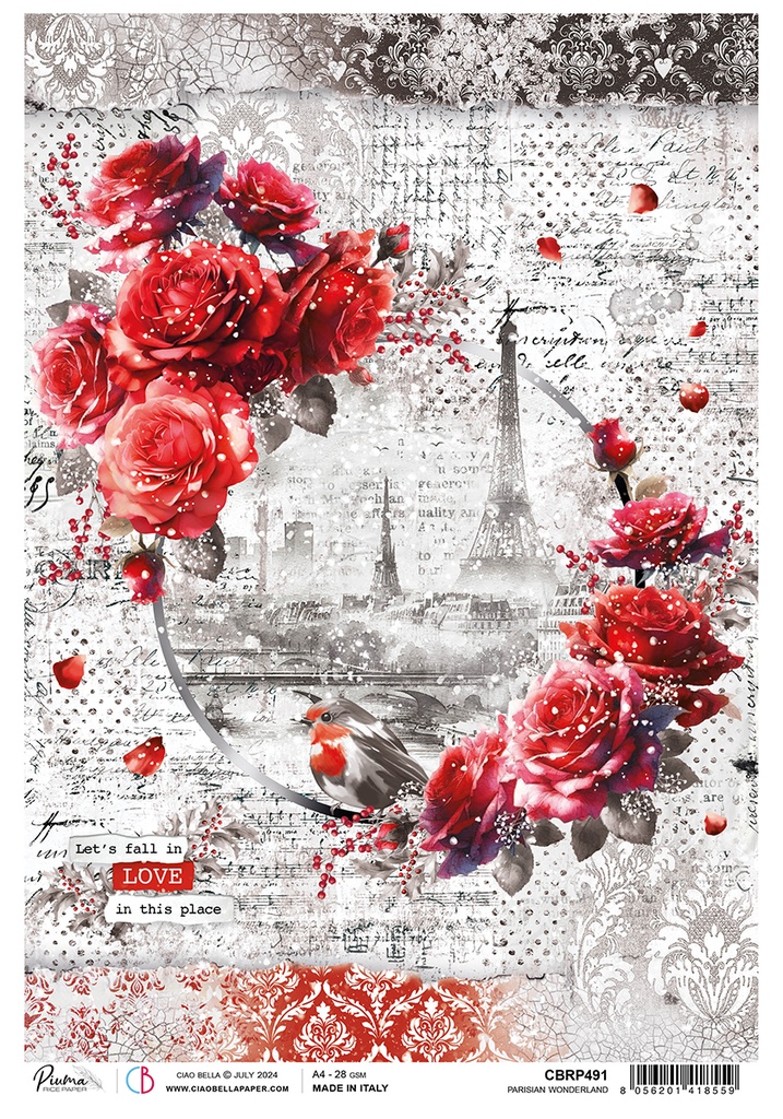 Rice Paper A4 Parisian Wonderland (5 sheets)