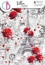 Vellum Paris Je t’aime Paper Patterns A4 6/Pkg