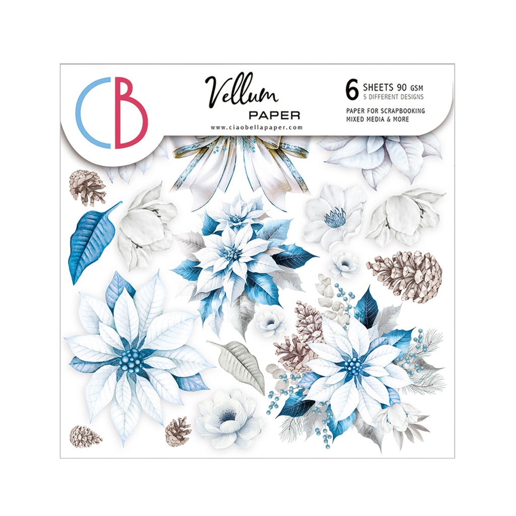 Vellum Elegance of Blue
  Fussy Cut 6"x6" 6/Pkg