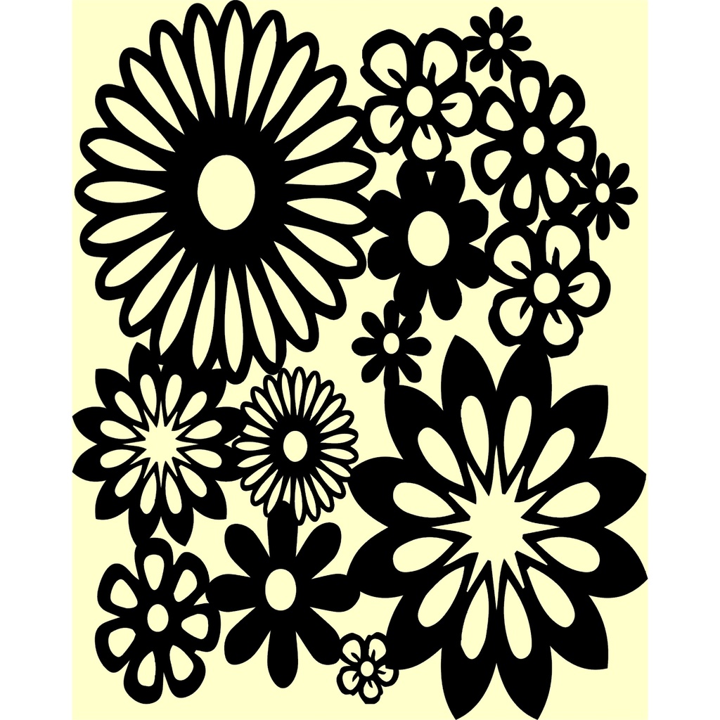 Personal Impressions Mylar Stencil - 8x10" - Spring Blooms