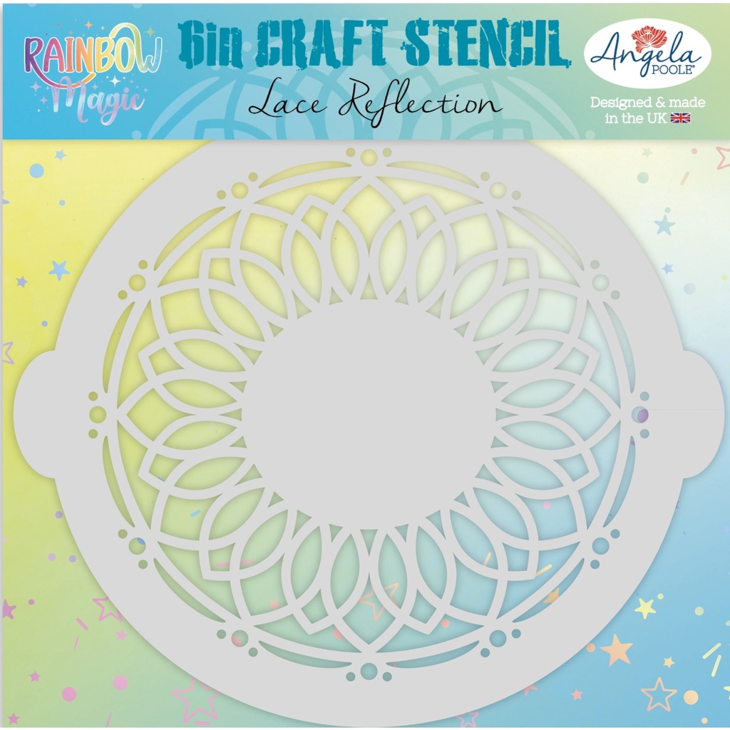 6” Craft Stencil - Lace Reflection