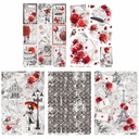 Ciao Bella Paris Je t'aime A4 Rice Papers - 5 Designs, 5 Sheets - Set 1