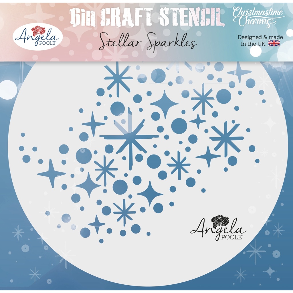 Angela Poole 6-inch Craft Stencil – Stellar Sparkles