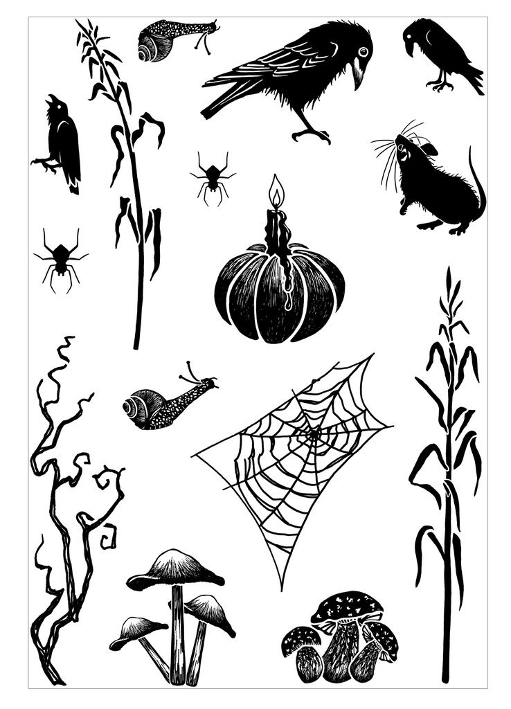 Autumn Eve A6 Clear Stamp Set