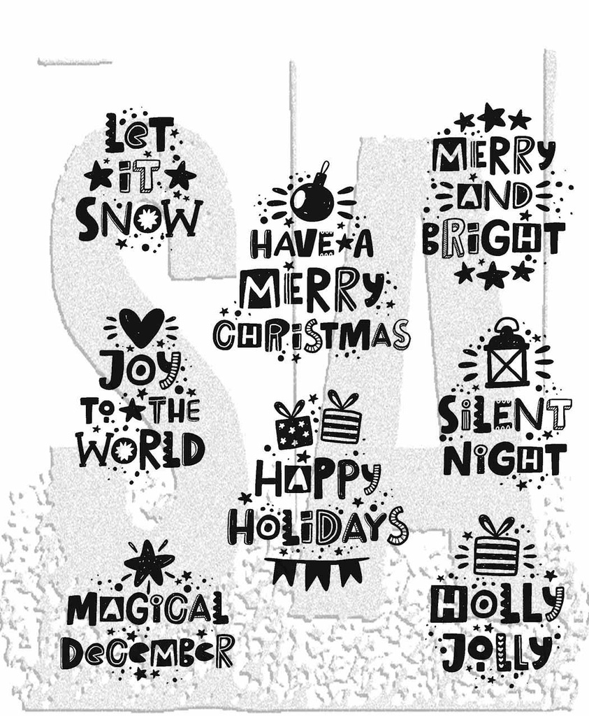 HOLIDAY WHATNOTS Tim Holtz Cling Stamps