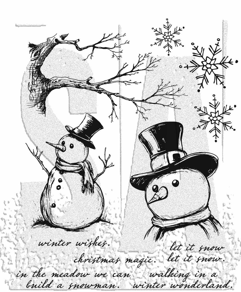 MR. FROSTIE Tim Holtz Cling Stamps