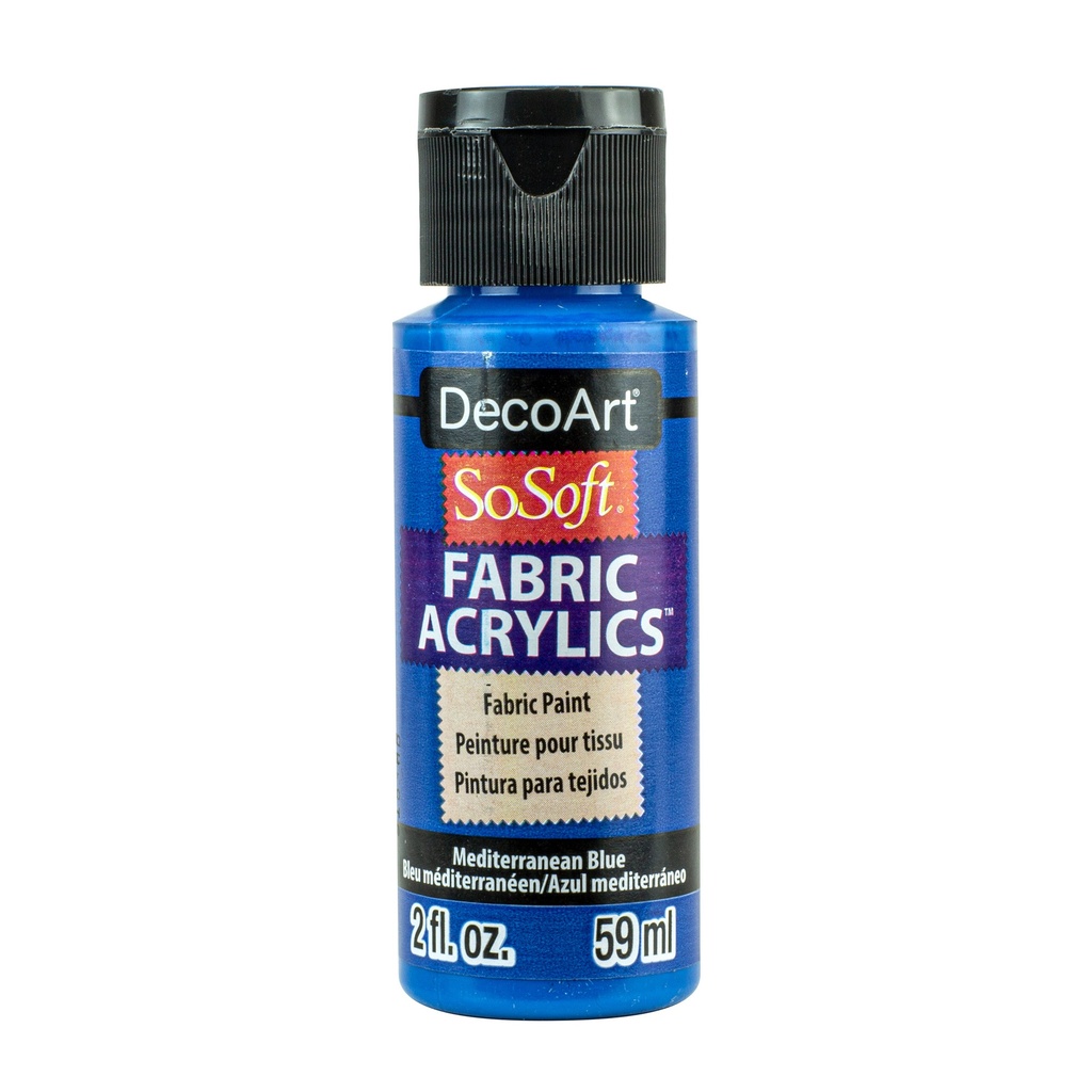 Mediterranean Blue DecoArt SoSoft Fabric Acrylics 2 oz