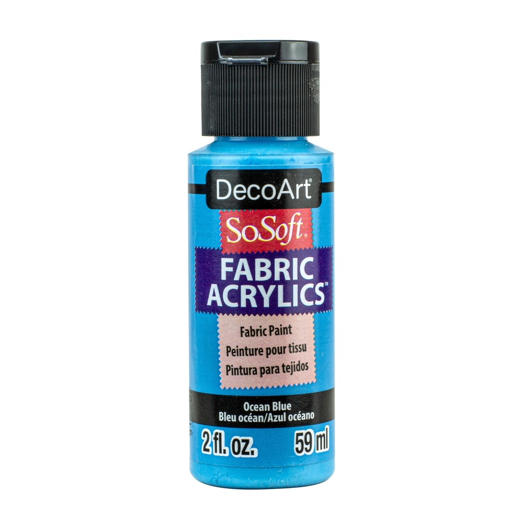 Ocean Blue DecoArt SoSoft Fabric Acrylics 2 oz