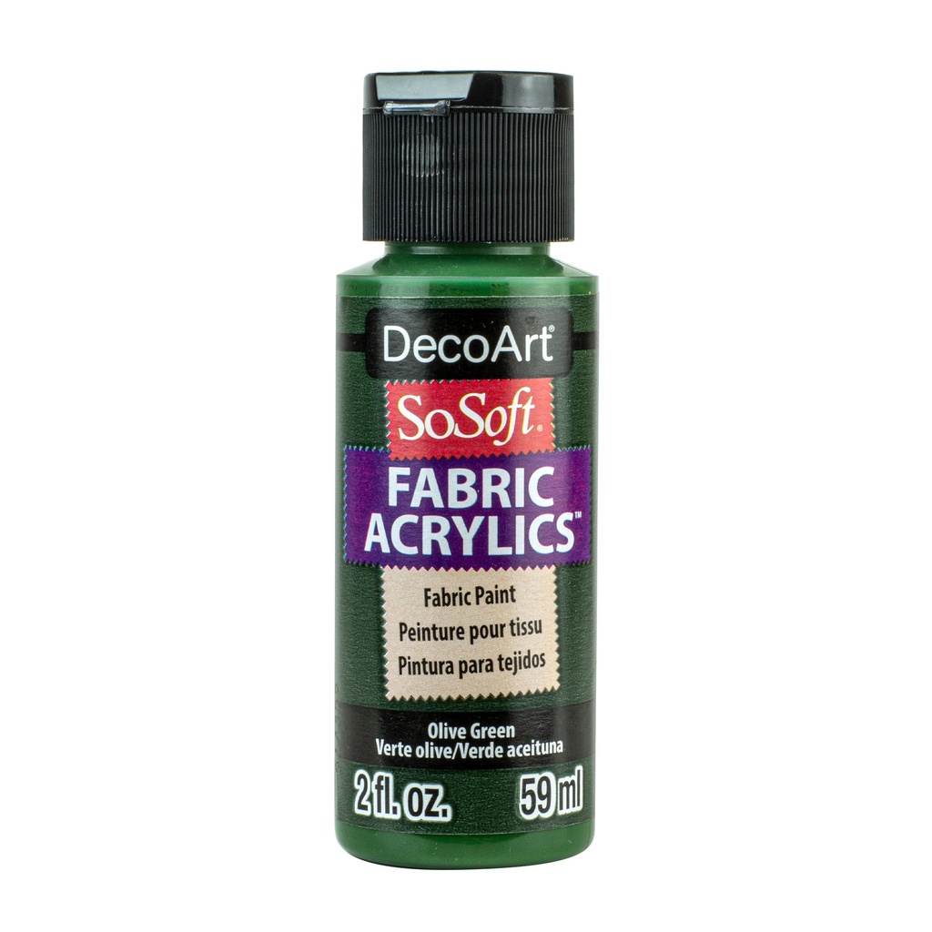 Olive Green DecoArt SoSoft Fabric Acrylics 2 oz