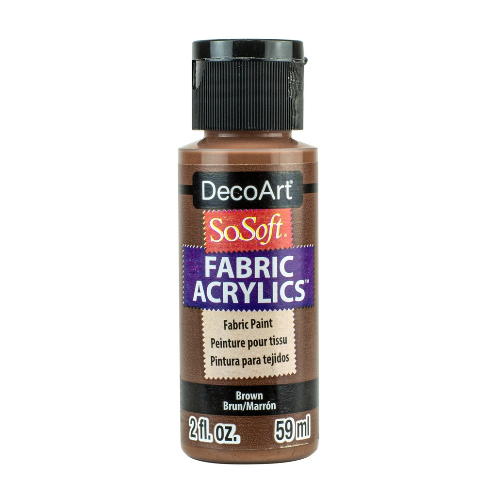 Brown DecoArt SoSoft Fabric Acrylics 2 oz