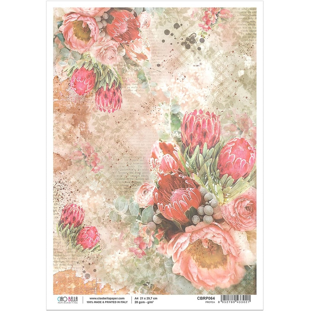 Protea - Ciao Bella Piuma Rice Paper A4 - 5 Pack