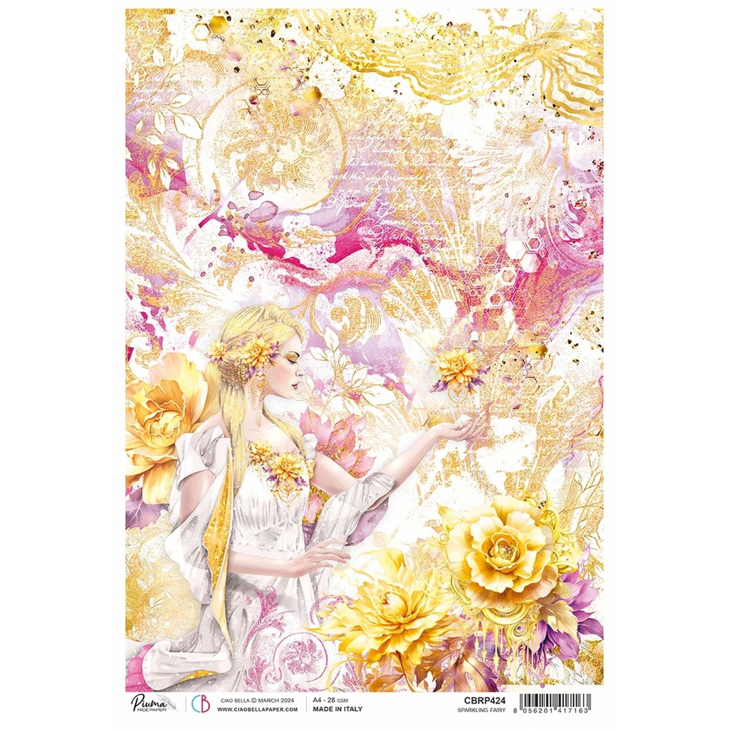 Sparkling Fairy - Ciao Bella Piuma Rice Paper A4 - 5 Pack