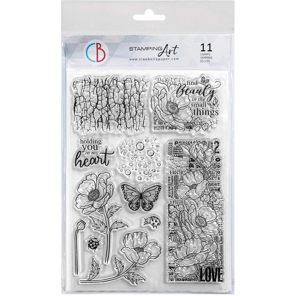 Clear Stamp Set 6x8" Flourishing Scarlet