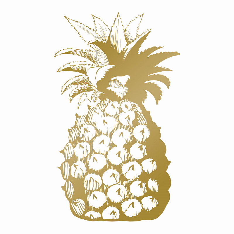 CON Pineapple Hot foil Stamp 
