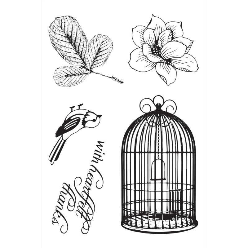 4 x 6" Stamp Set - Songbird