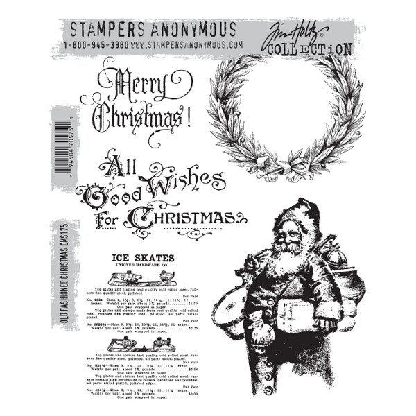 Tim Holtz Cling Stamps - Old Fashioned Christmas