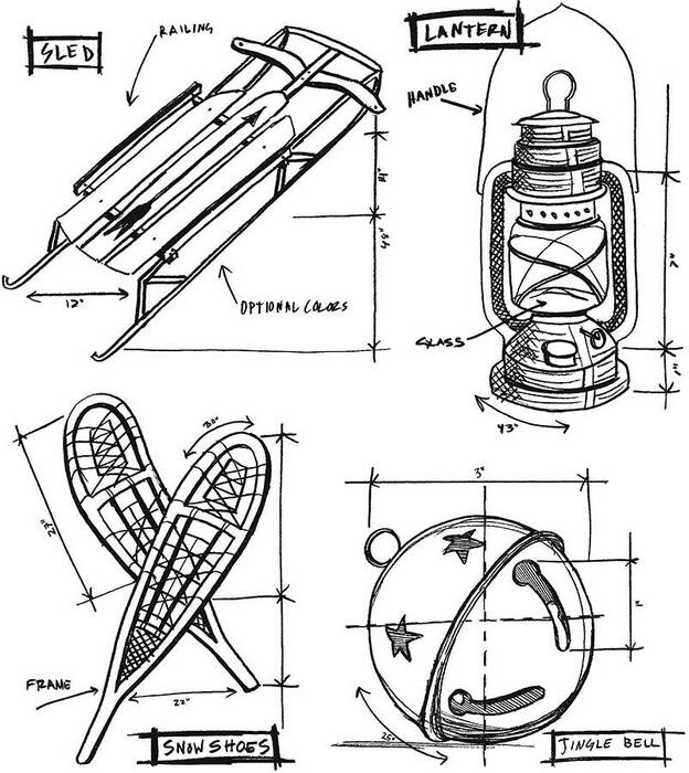 Christmas Blueprints No.5 Cling Stamps