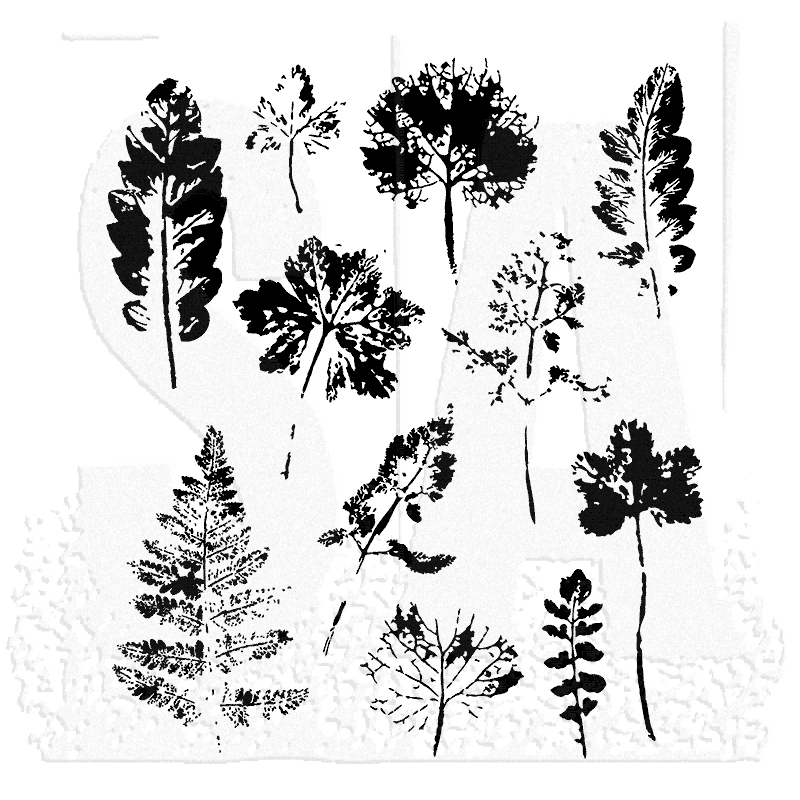 Tim Holtz Cling Stamps - Leaf Prints