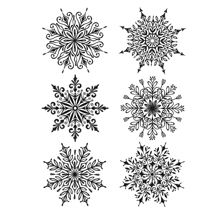 Swirly Snowflakes