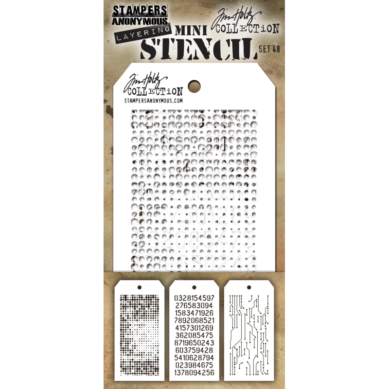 MINI STENCIL SET 48 (3 EA.)Stencils