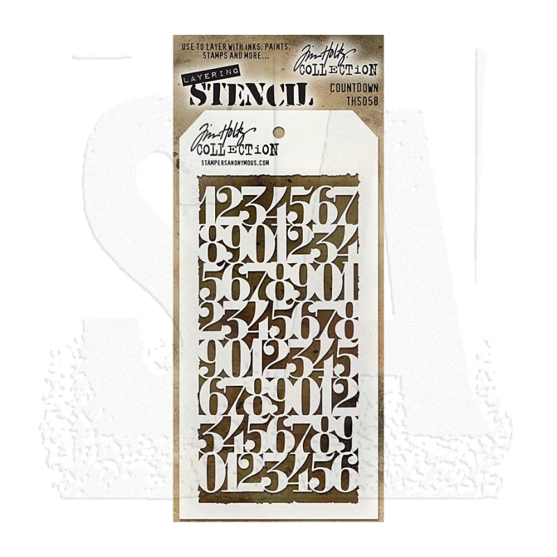 Tim Holtz Layering Stencil - Countdown