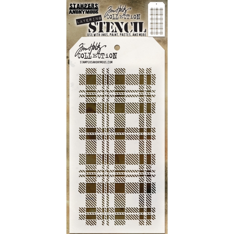 Tim Holtz Layering Stencil - Plaid