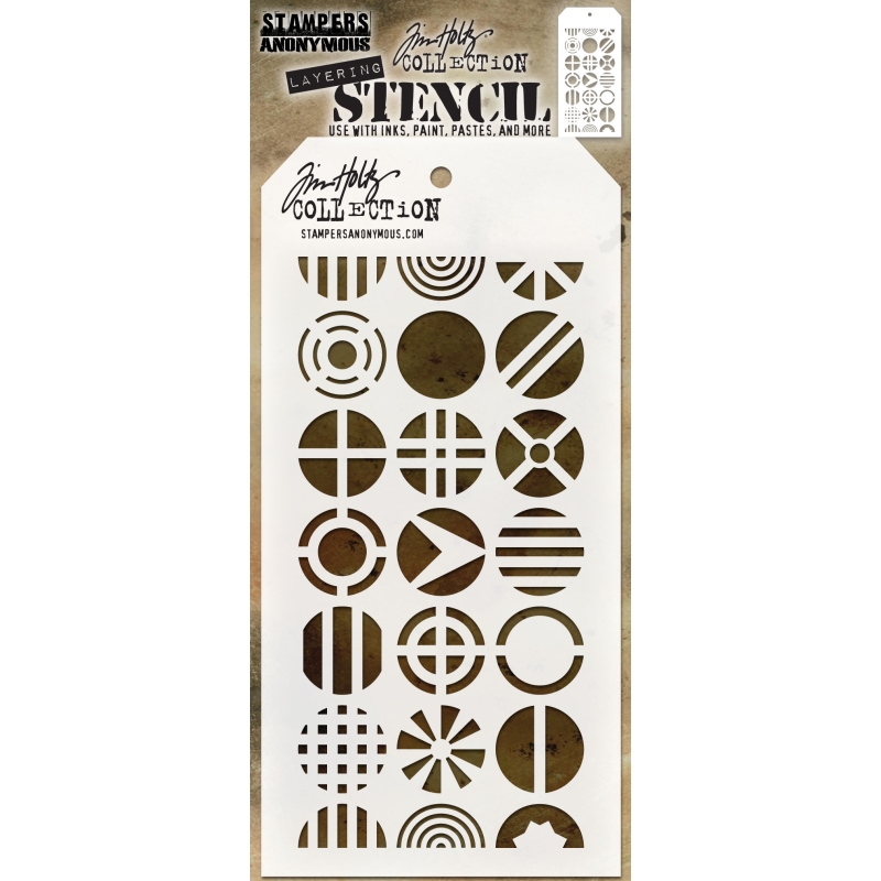 Tim Holtz Layering Stencil - Patchwork Circle