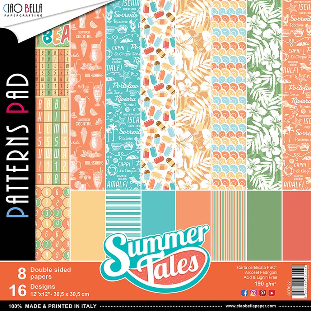 12"x12" Patterns Pad Summer Tales