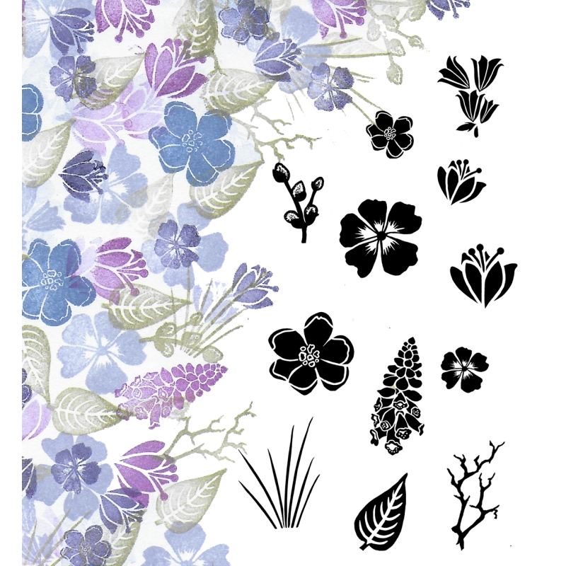 Forest Flora Majestix Stamp Set