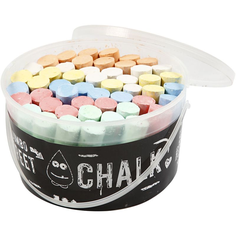 Sidewalk Chalk 50pcs assorted colours