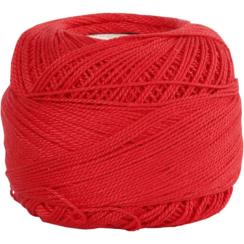 Mercerized Cotton Yarn, 20 g, red