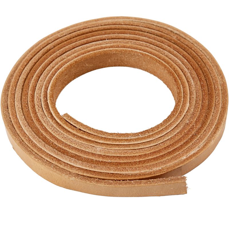 Leather band 10x3mm x 2m natural