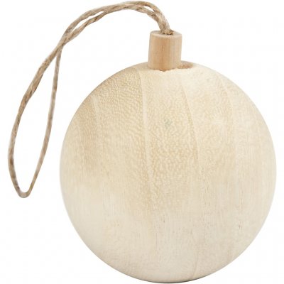 Wooden Bauble - 6.4cm